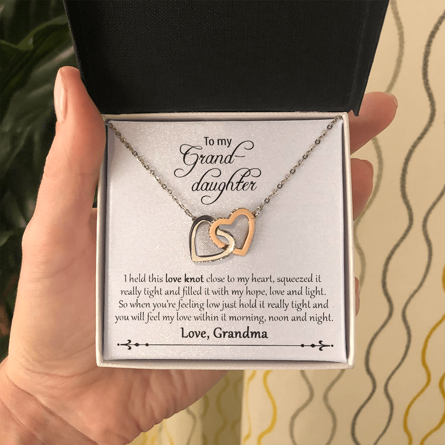 Gift For Granddaughter, I held this knot close to my heart Necklace