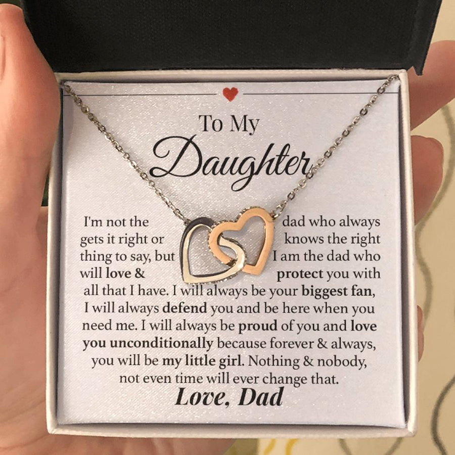 My Little Girl Dad Daughter Necklace
