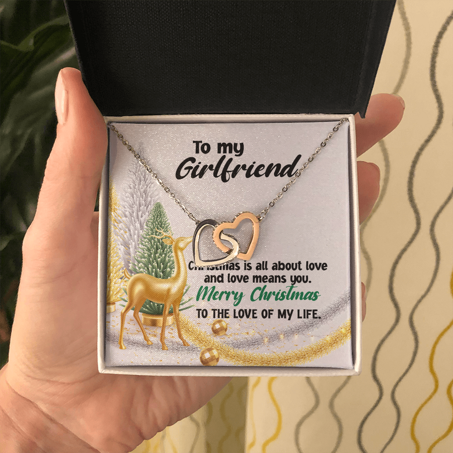 To My Girlfriend Necklace, Jewelry For My Girlfriend, Sentimental Gifts, Necklace For Girlfriend, Christmas Gifts, Necklace Gift Box, Message Card Necklace for GF. GF Christmas Gift.