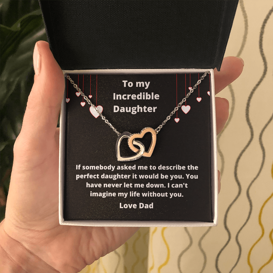 Incredible Daughter Interlocking Hearts WBVAL Necklace