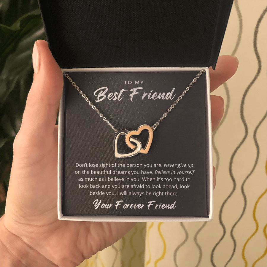 Never give up friendship necklace