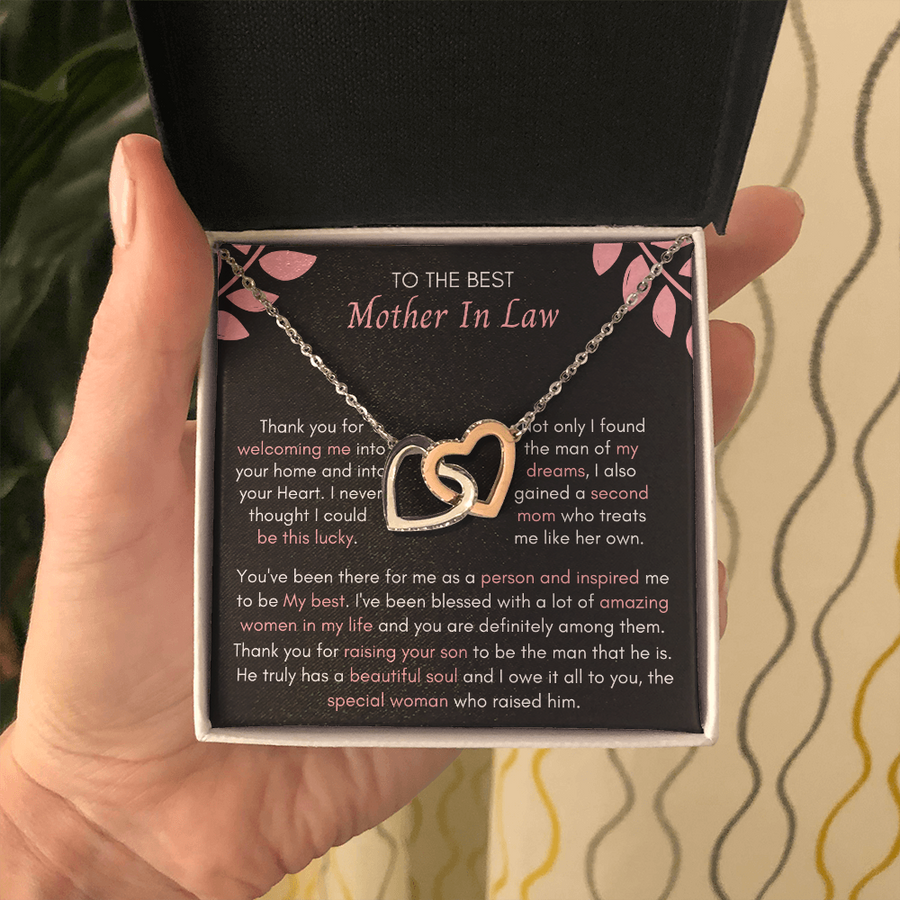 Interlocking heart necklace - Mother in law