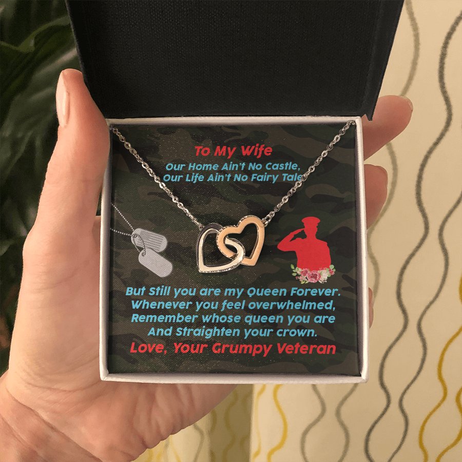 Veteran's Wife - Interlocking Heart Necklace