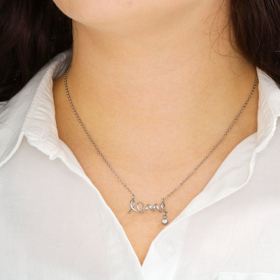To My Wife Scripted LOVE Necklace