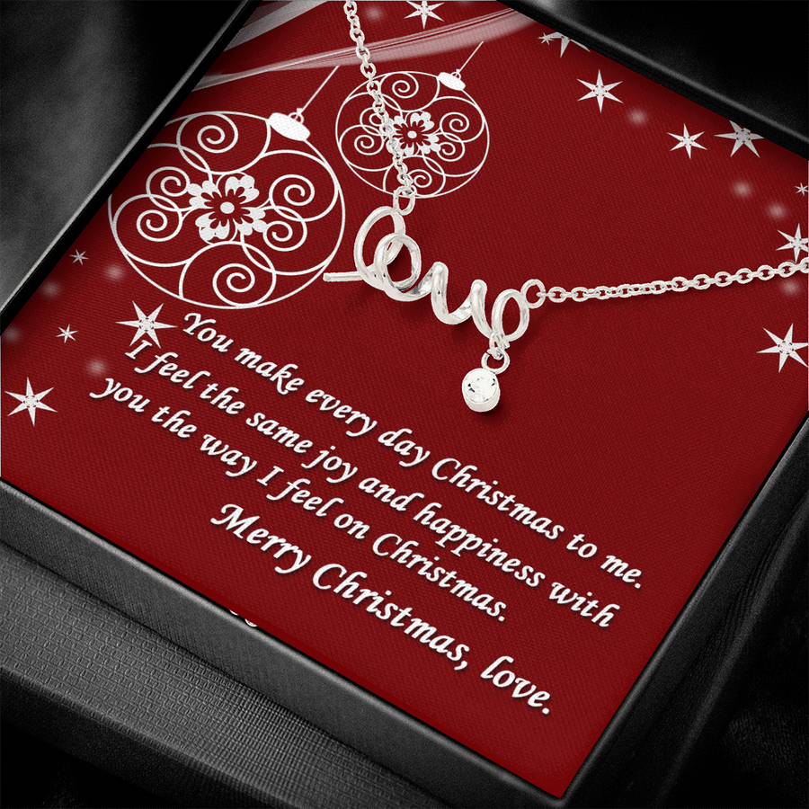 Merry Christmas Gift Love pendant for her Necklace