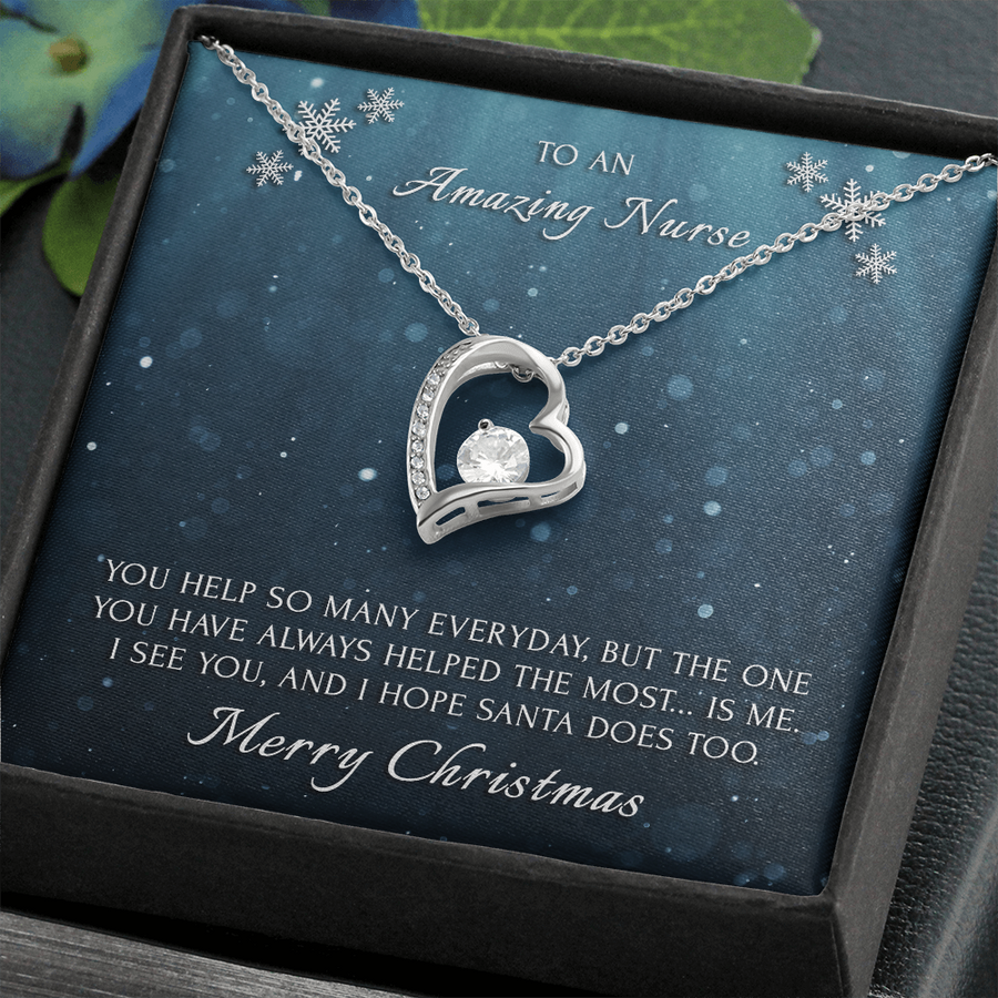 Merry Christmas to an Amazing Nurse 14k Gold Necklace