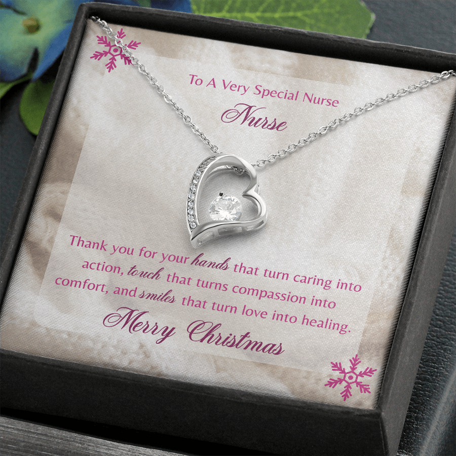 Merry Christmas to a Special Nurse 14k Gold Necklace