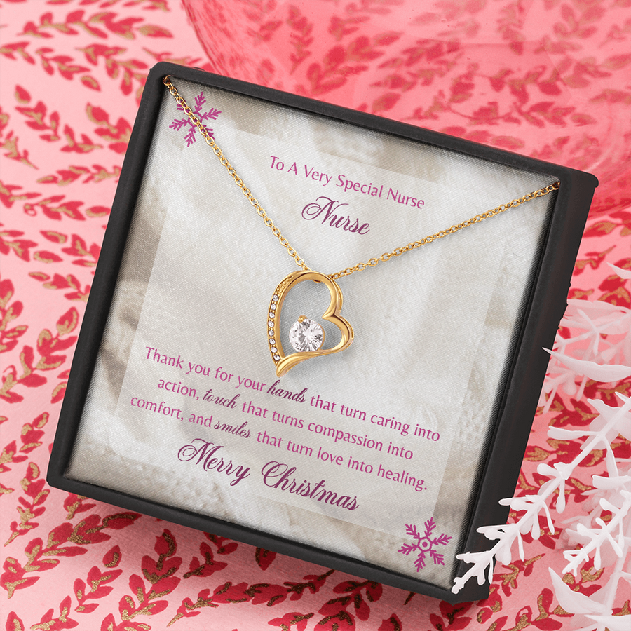 Merry Christmas to a Special Nurse 14k Gold Necklace