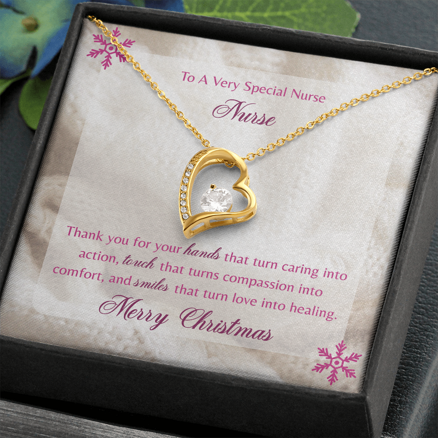 Merry Christmas to a Special Nurse 14k Gold Necklace