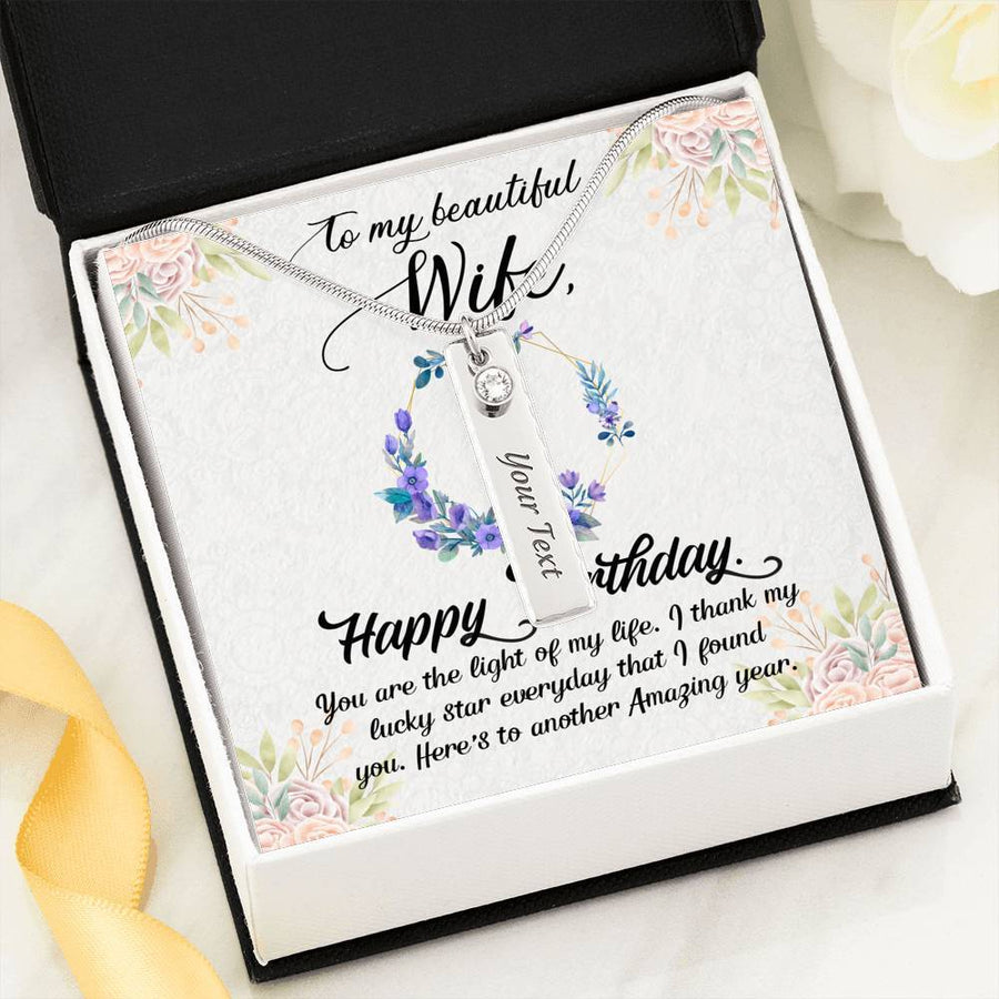 Happy Birthday Gifts for Her, To My Wife, Christmas Gifts for Wife 2021 Necklace