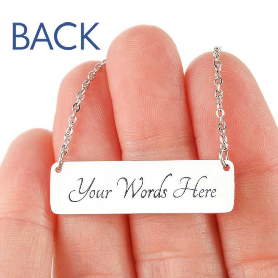 Your Heart and Mine - Personalized Bar Necklace