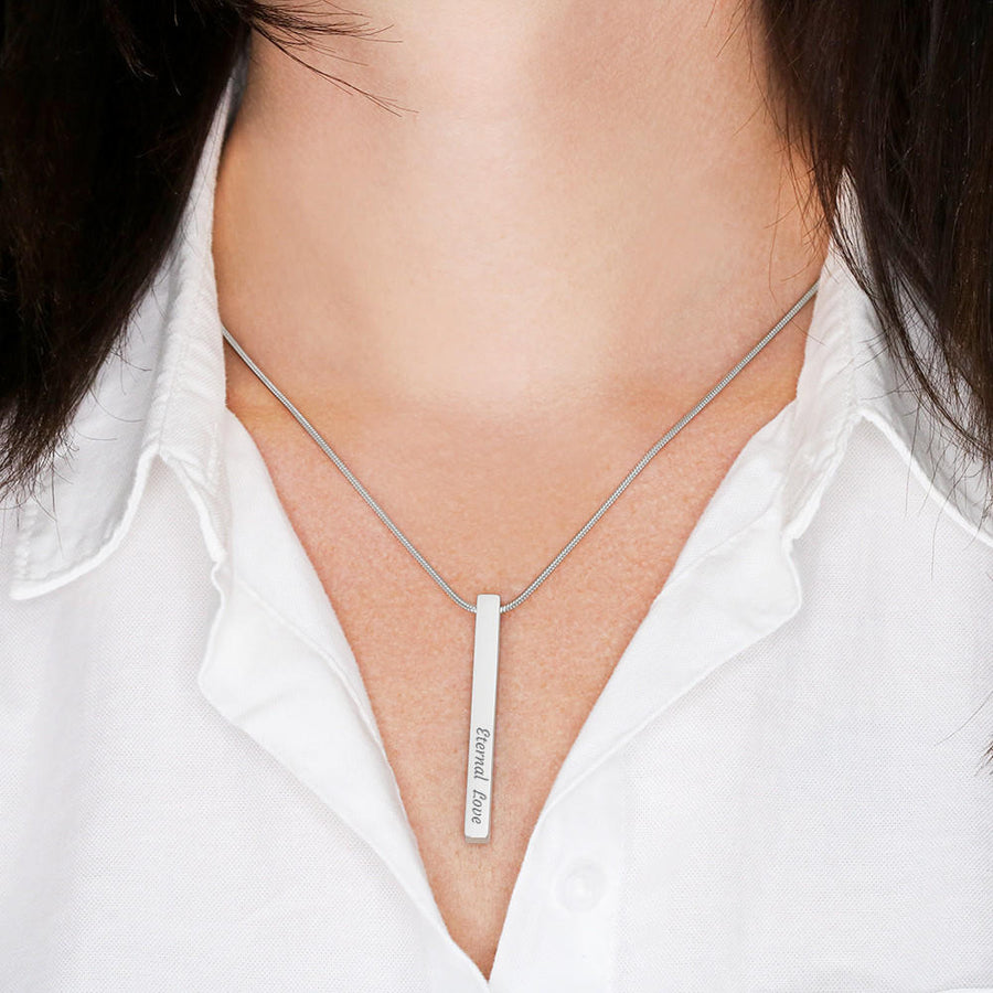 Engraved Bar Necklace, Personalised Bar Necklace, Custom Name Necklace, Daughter gift necklace, Daughter Birthday Gift, Gift for Daughter, Daughter jewelry