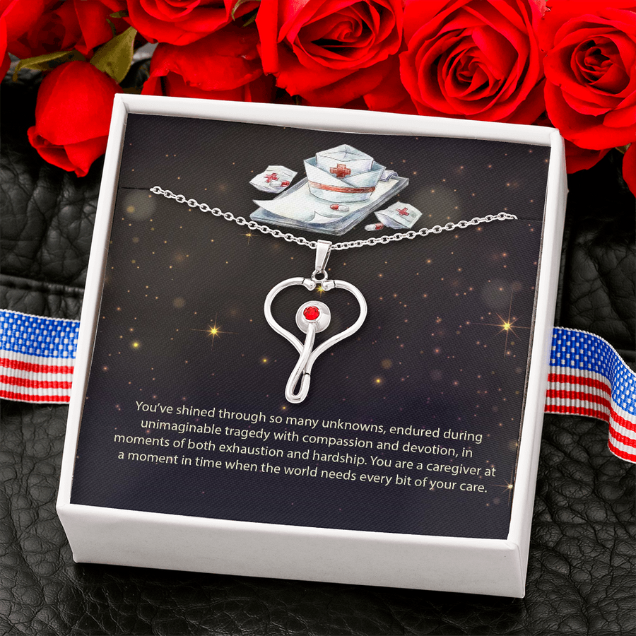 Caregivers Appreciation Gift, Stethoscope Necklace for Nurse