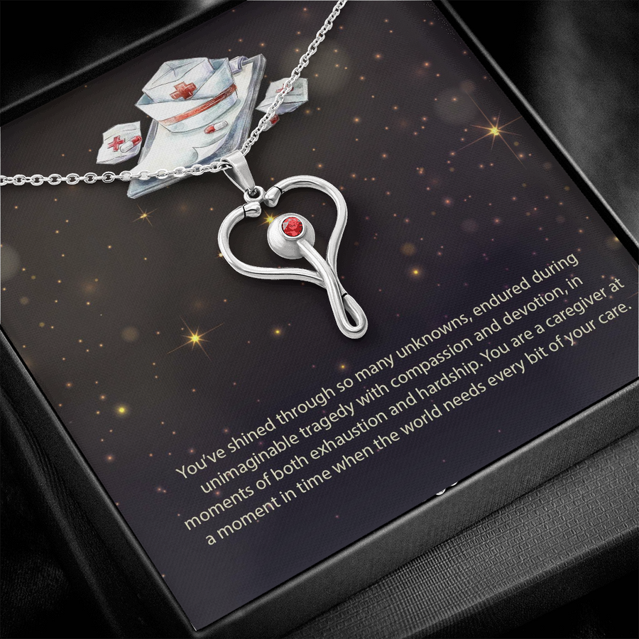 Caregivers Appreciation Gift, Stethoscope Necklace for Nurse