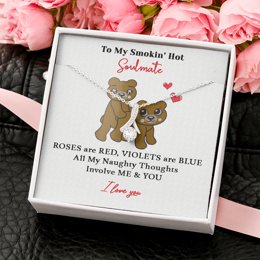 Roses Are Red Violets Are Blue - Valentine's Day Gift Necklace