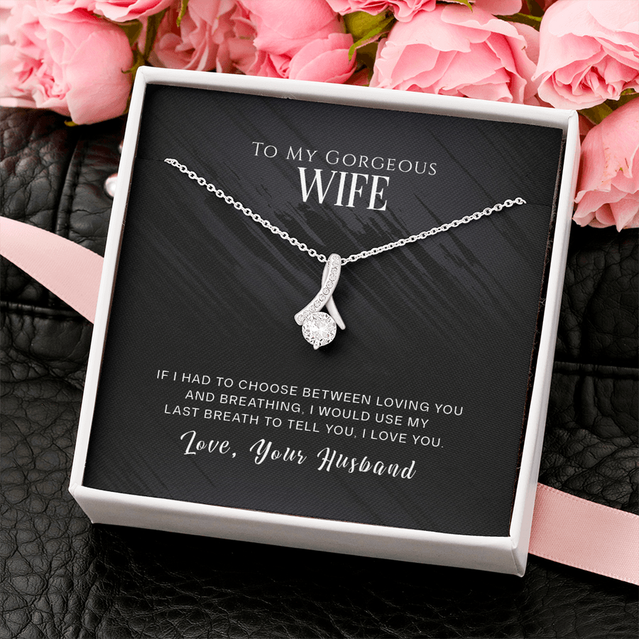 To My Wife Necklace Gift, Anniversary Gift, Gifts for Her, Christmas Gift for Wife, Birthday Gift, Gift for Wife