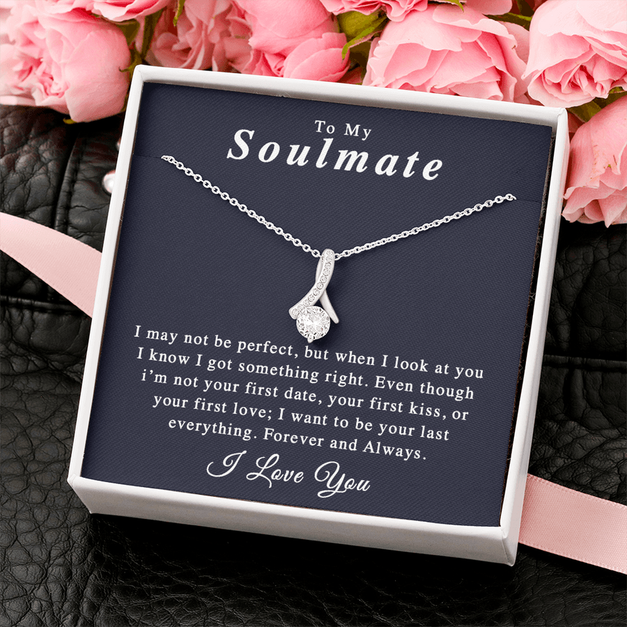To My Soulmate, Necklace For Soulmate, Meaningful Soulmate Necklace, Thoughtful Christmas Gift For Her