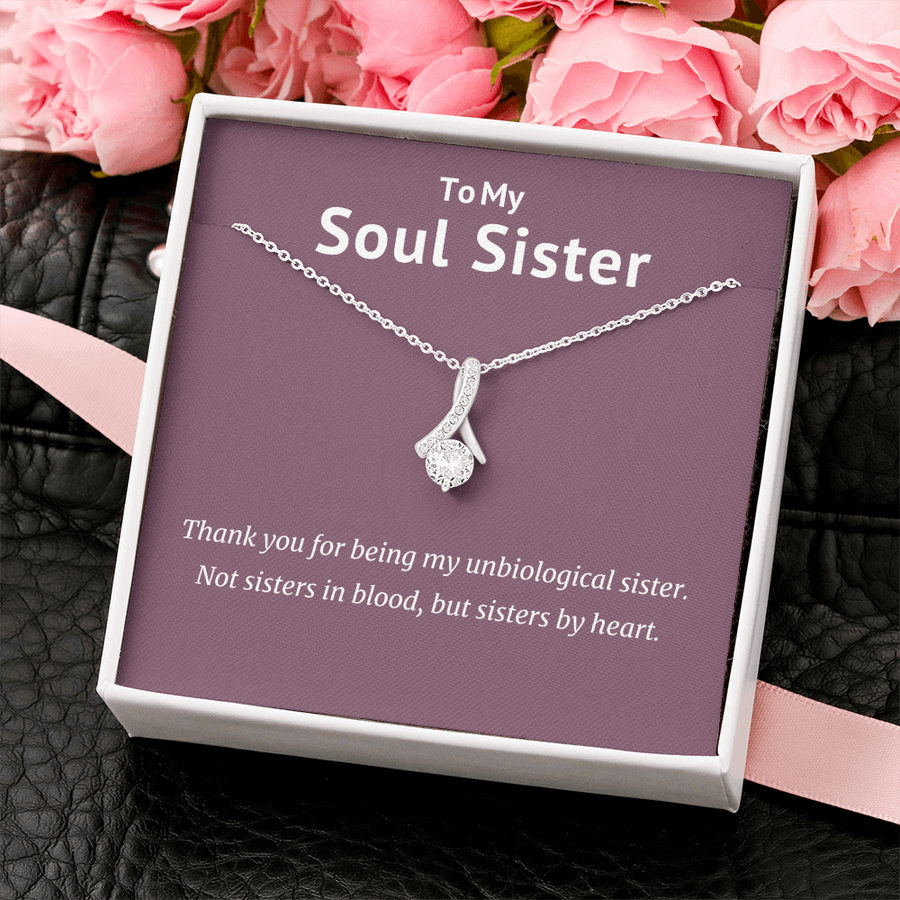Interlocking Hearts Necklace, to My Soul Sister & Best Friend, Soul Sister Necklace, Best Friend Thank You Gift for Friend Christmas Gifts