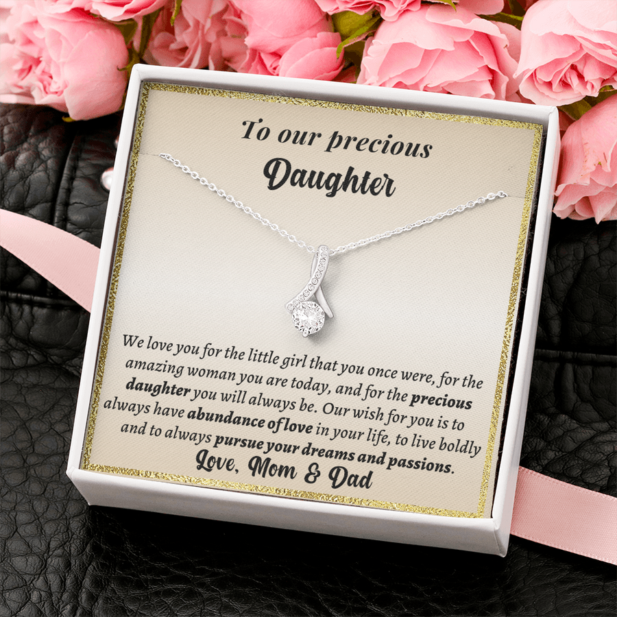 Gift for Daughter from Mom and Dad- Always pursue your dreams and passions Necklace