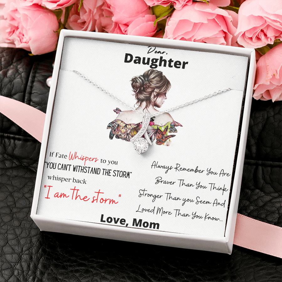 To My Daughter Necklace, Daughter Necklace From Mom, Sentimental Gift Mother to Daughter, Daughter Jewelry, Mother Daughter - Gift for Daughter From Mom, Daughter Mother Necklace, Daughter Gift From Mom