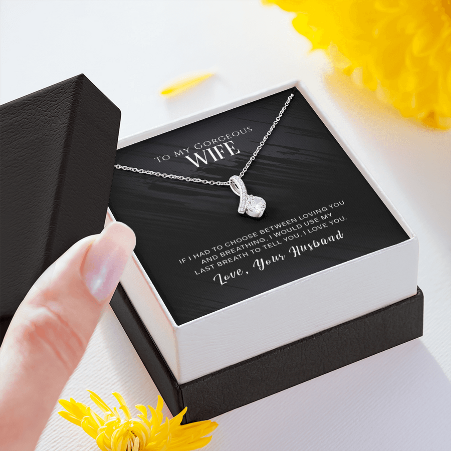 To My Wife Necklace Gift, Anniversary Gift, Gifts for Her, Christmas Gift for Wife, Birthday Gift, Gift for Wife