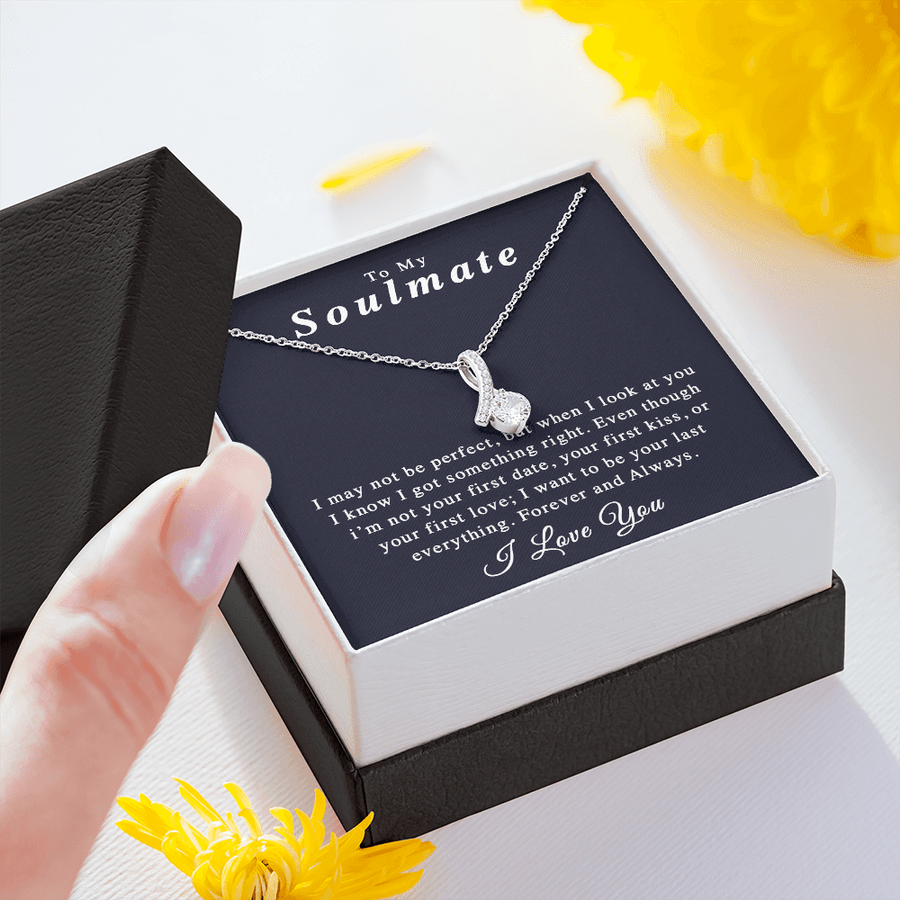 To My Soulmate, Necklace For Soulmate, Meaningful Soulmate Necklace, Thoughtful Christmas Gift For Her