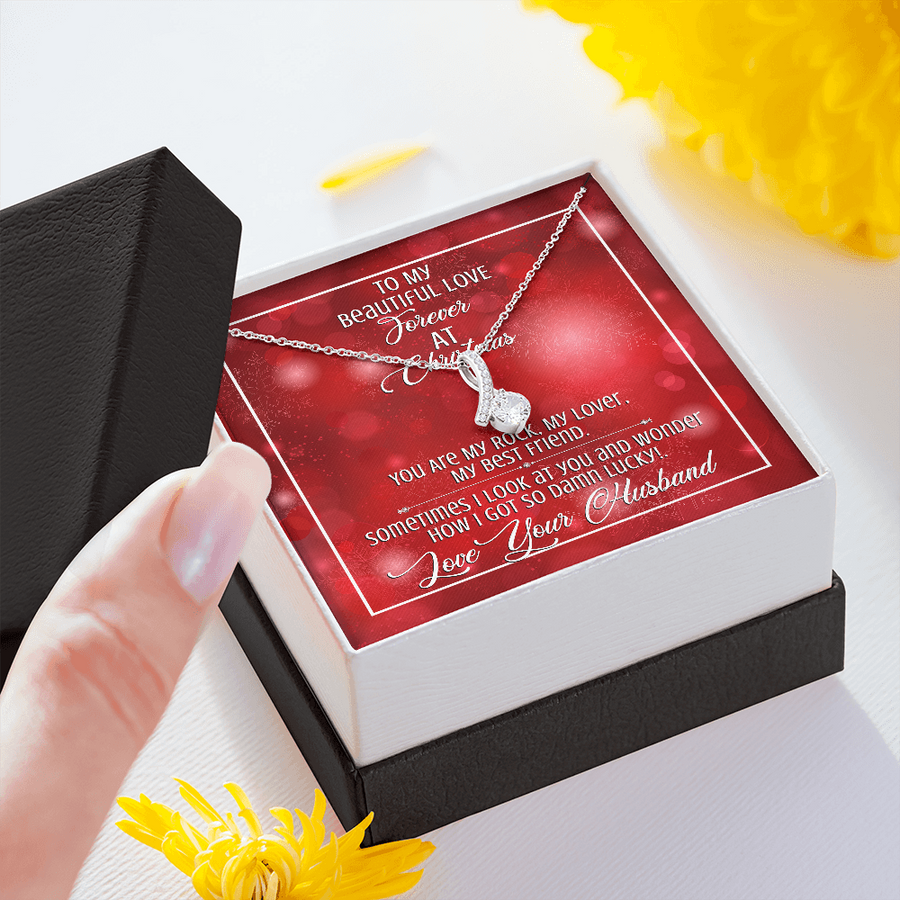 Wife Christmas Gifts, You Are My Rock, Christmas Gifts for her Necklace