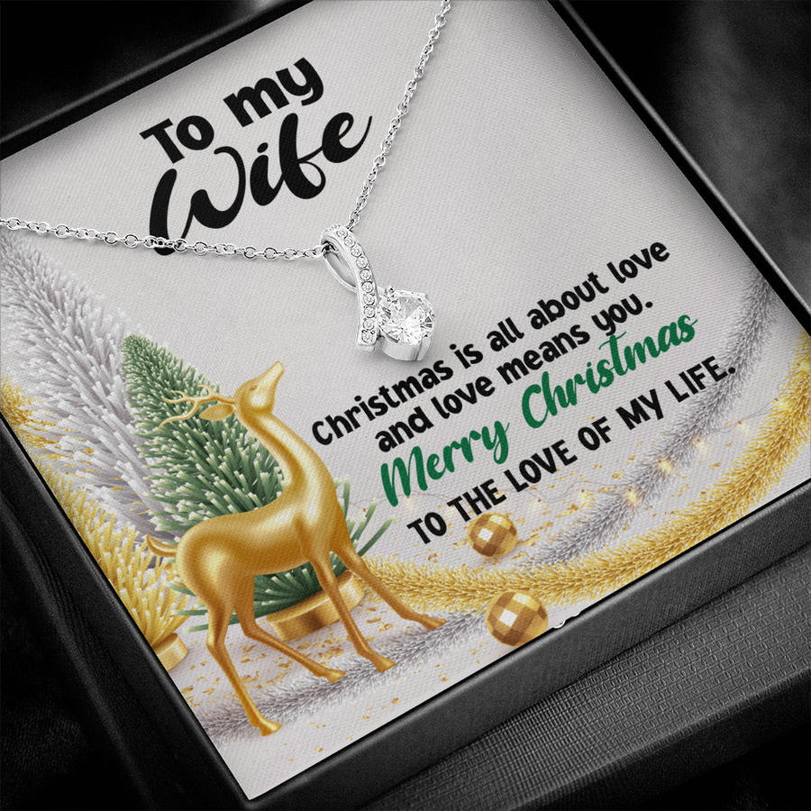 To My Wife Necklace, Jewelry For My Wife, Sentimental Gifts, Necklace For Wife, Christmas Gifts, Necklace Gift Box, Message Card Necklace