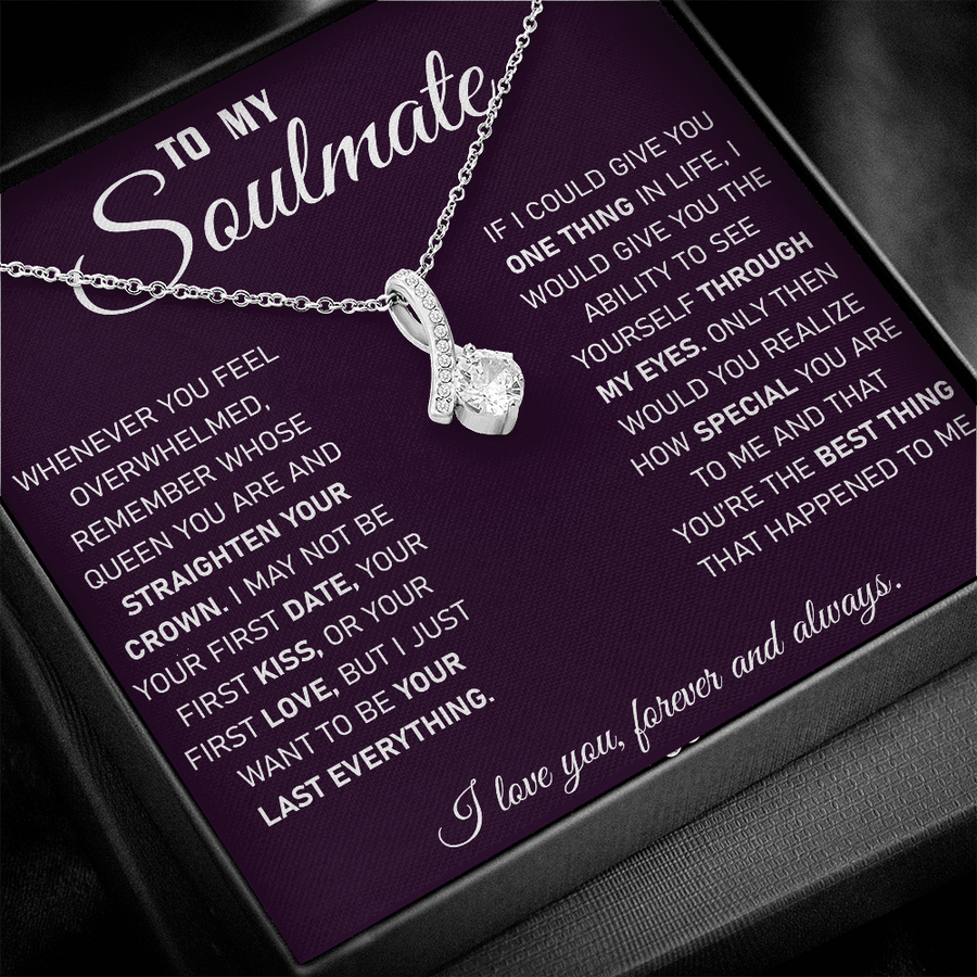 To My Soulmate - Purple Necklace