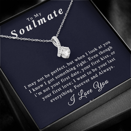 To My Soulmate, Necklace For Soulmate, Meaningful Soulmate Necklace, Thoughtful Christmas Gift For Her