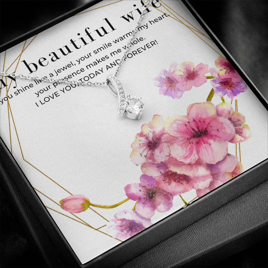 Shine Like a Jewel To My Beautiful Wife Alluring Beauty Pendant Necklace