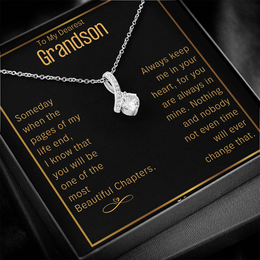 To My Dearest Grandson Pendant | Gift for Grandson | Christmas Gifts | Faith Gifts | Best Christmas Gift Ideas, to My Grandson, Birthday Gift for Grandson