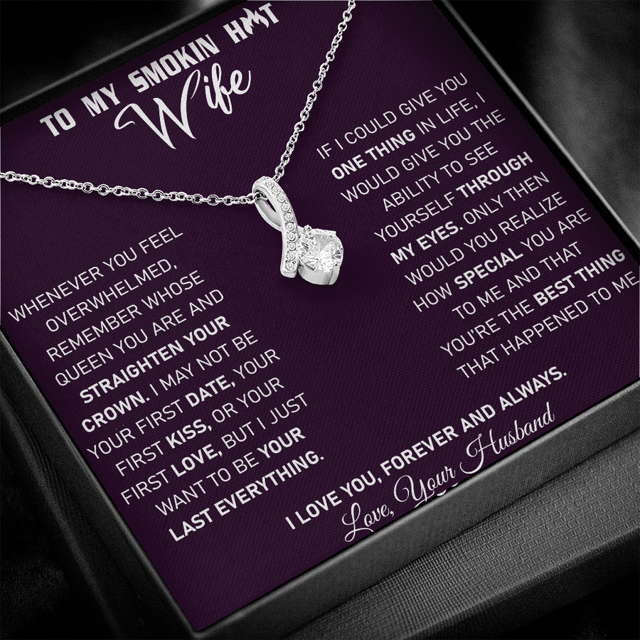 To My Smokin Hot Wife - Alluring Beauty Necklace - Purple