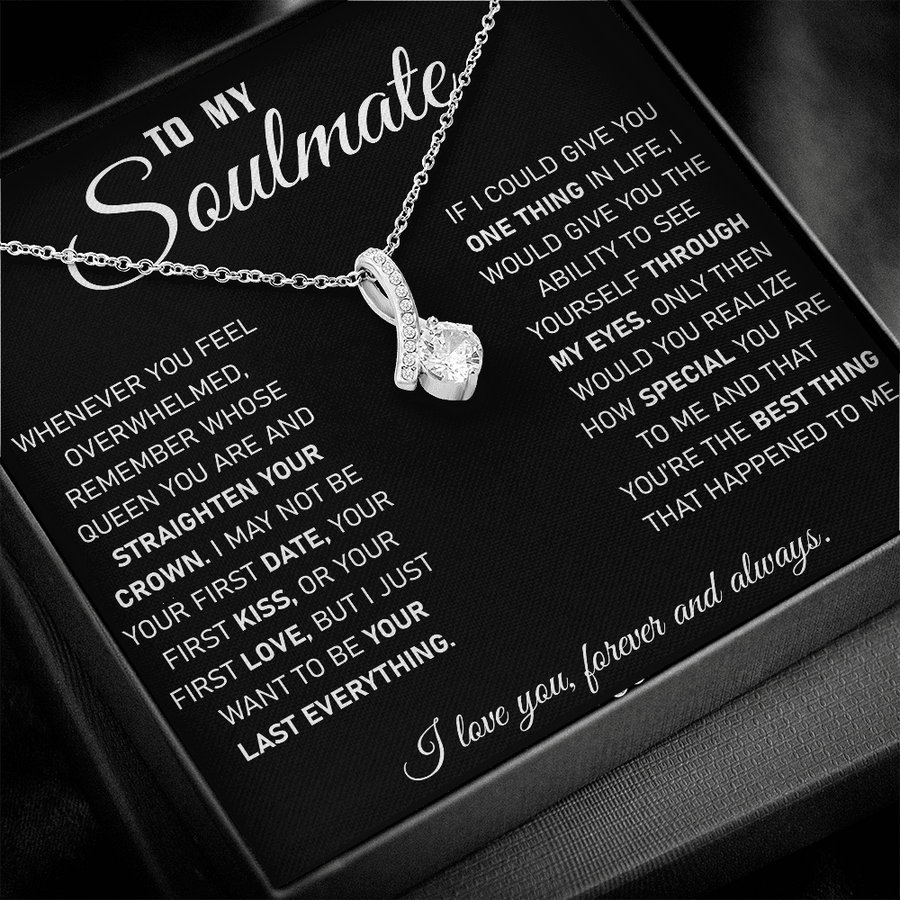 To My Soulmate - Black Necklace