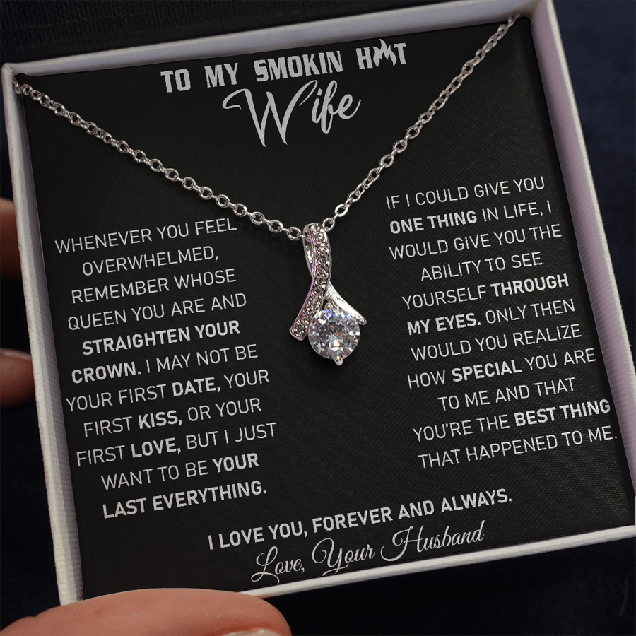 To My Smokin Hot Wife - Alluring Beauty Necklace - Black