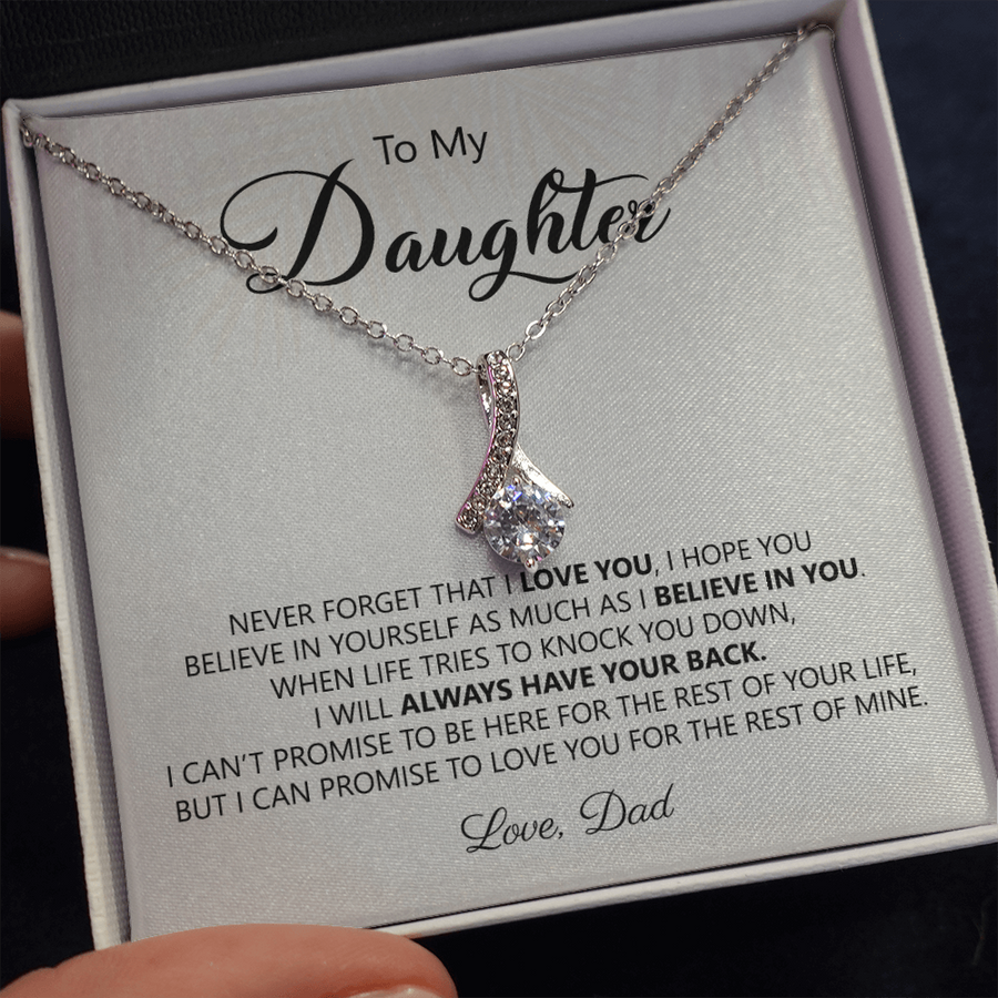 To My Daughter - I Will Always Have Your Back - Necklace