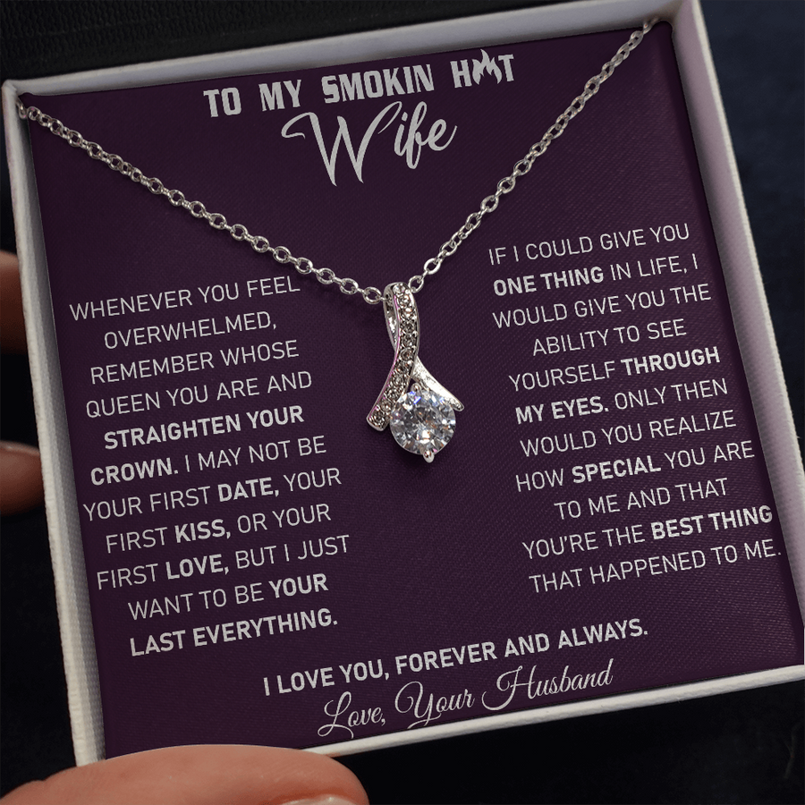 To My Smokin Hot Wife - Alluring Beauty Necklace - Purple
