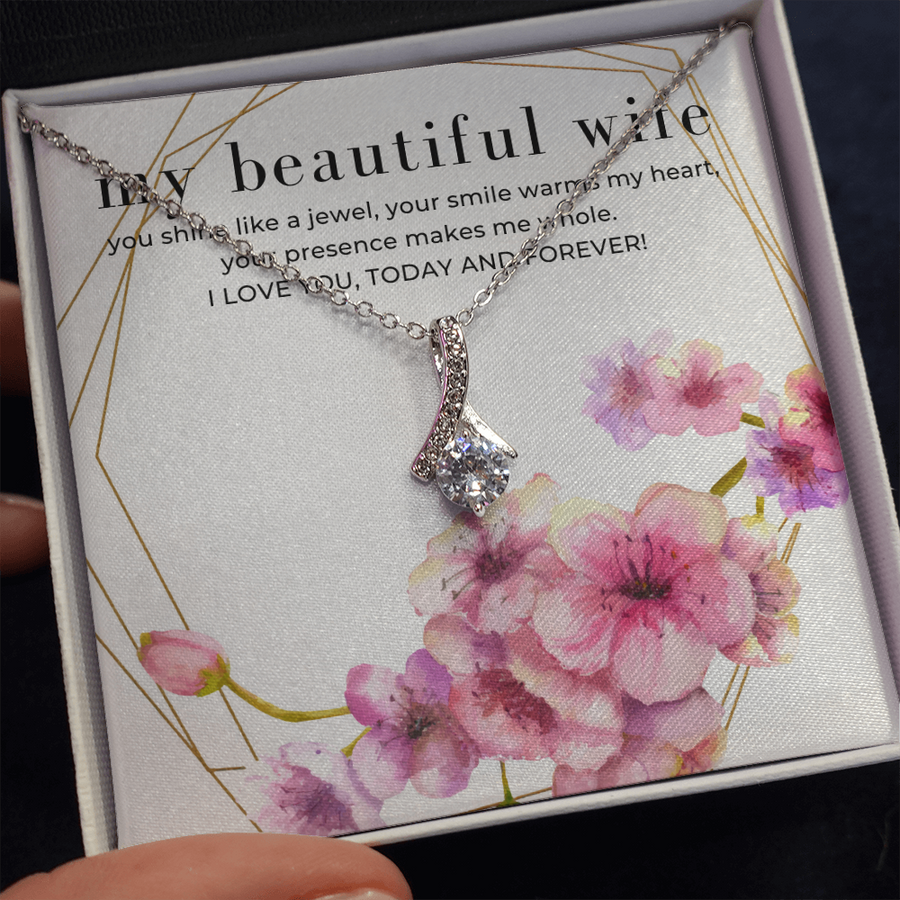 Shine Like a Jewel To My Beautiful Wife Alluring Beauty Pendant Necklace