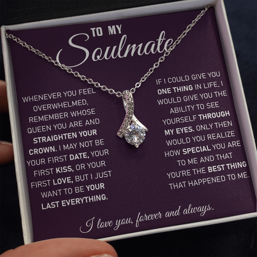 To My Soulmate - Purple Necklace