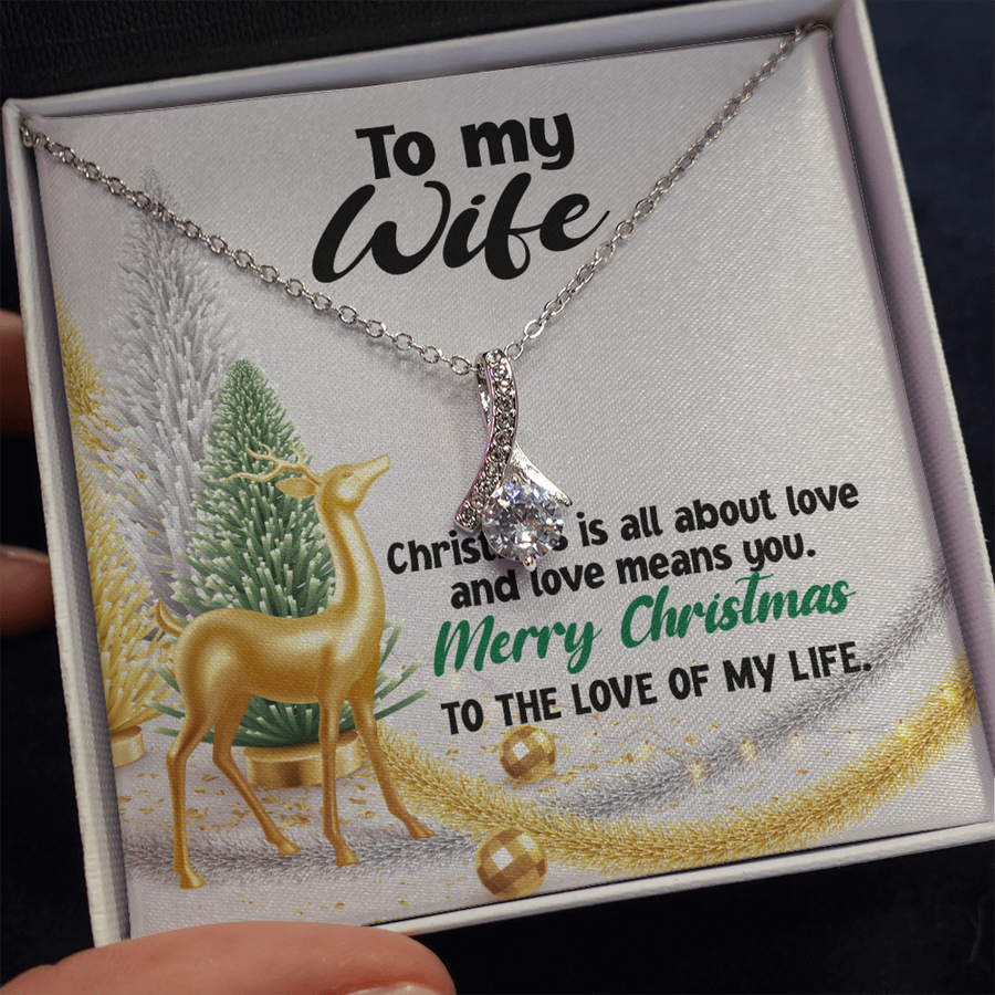 To My Wife Necklace, Jewelry For My Wife, Sentimental Gifts, Necklace For Wife, Christmas Gifts, Necklace Gift Box, Message Card Necklace