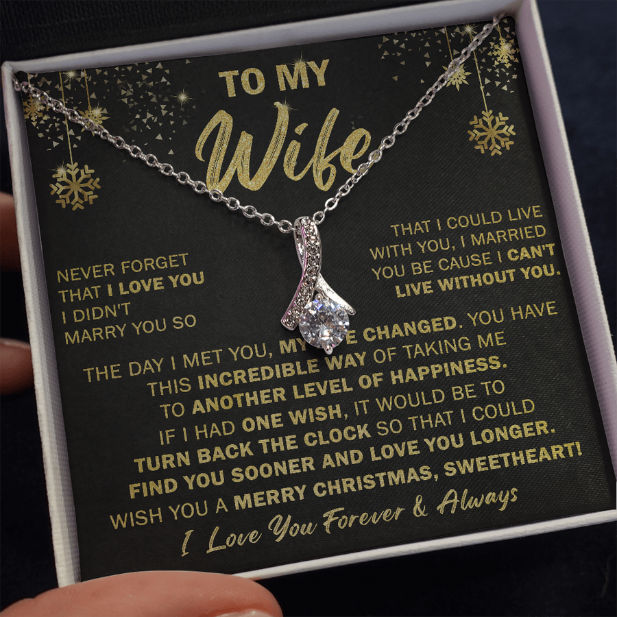 Gift For Wife Christmas - Live With You - Alluring Necklace
