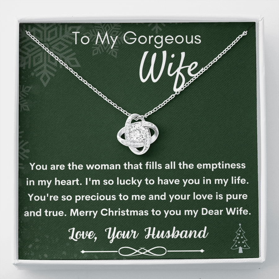 To My Gorgeous Wife - Merry Christmas - Necklace
