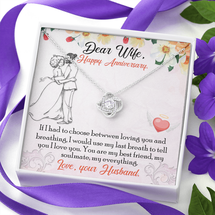 To My Dear Wife Gift Necklace, Wife Necklace From Husband, Anniversary Necklace for Wife, Wife Birthday Gift, to My Wife Necklace - Gift to Wife From Husband, Anniversary, Valentines, Birthday Gift