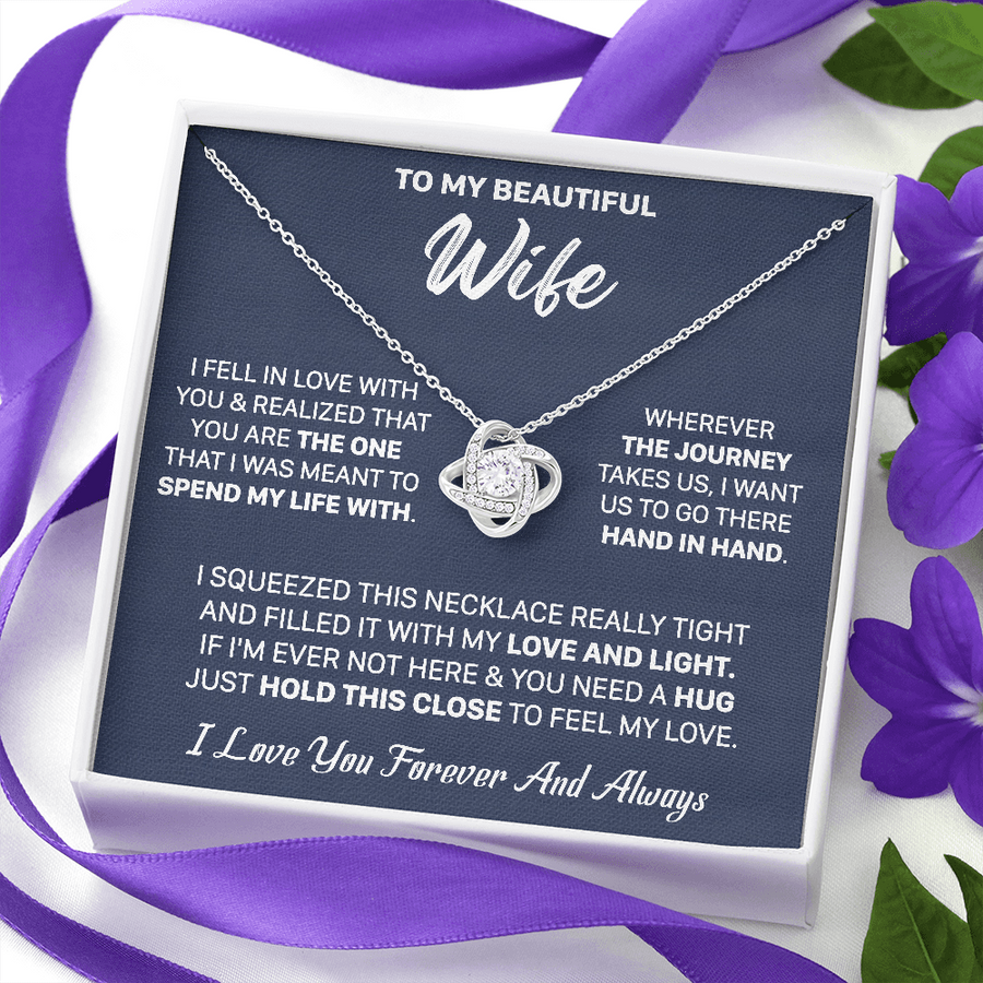Gift For Wife - Feel My Love - Love Knot Necklace