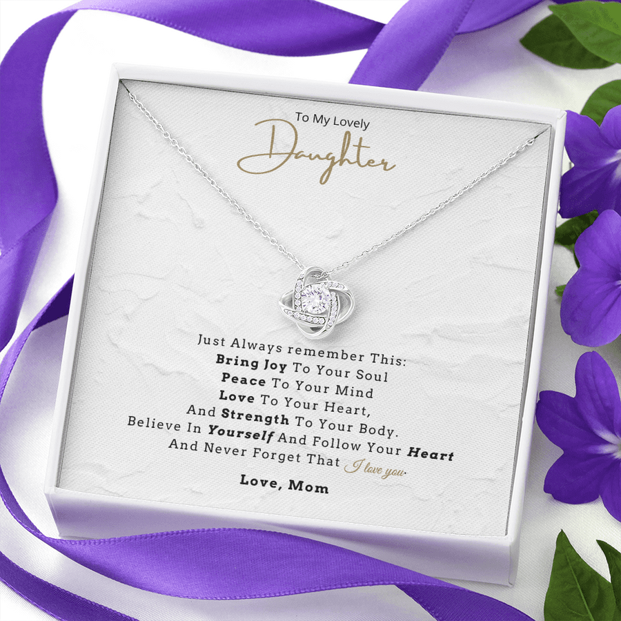 (ALMOST SOLD OUT) To My Lovely Daughter | Joy, Peace, Love, and Strength | Necklace