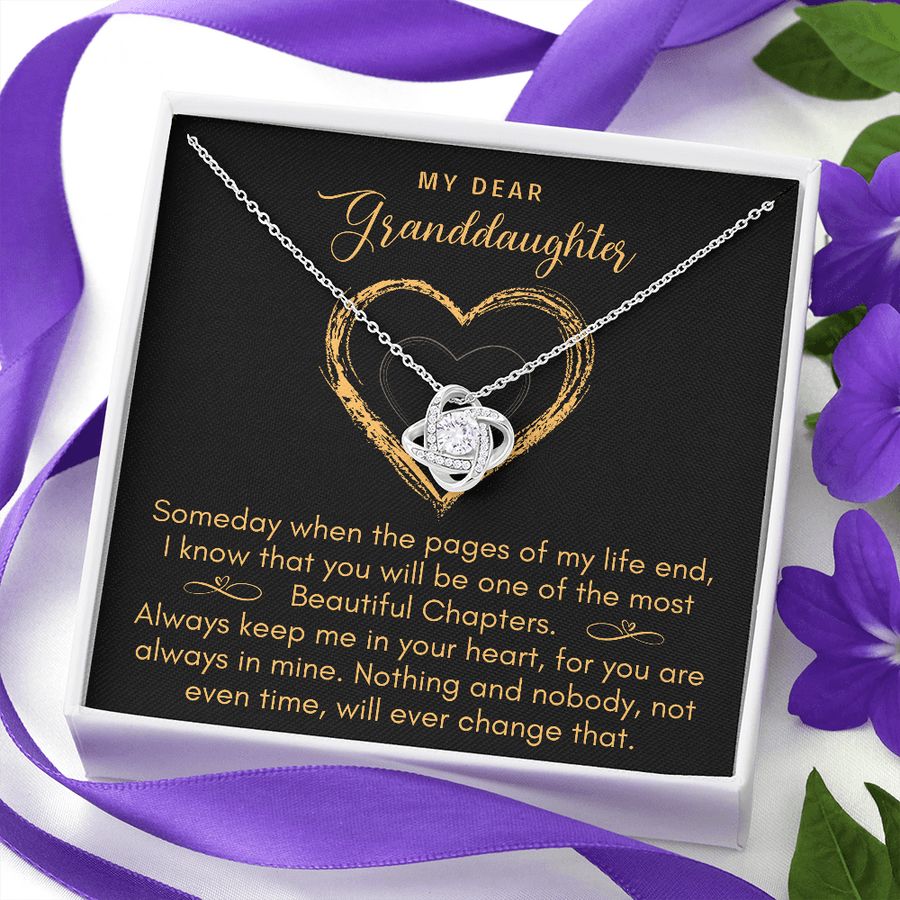 Love Knot, to My Granddaughter Gift From Grandmother, Grandma and Granddaughter Necklace, Granddaughter Christmas Gift, Granddaughter - Granddaughter Gifts, Granddaughter Necklace, Granddaughter Jewelry