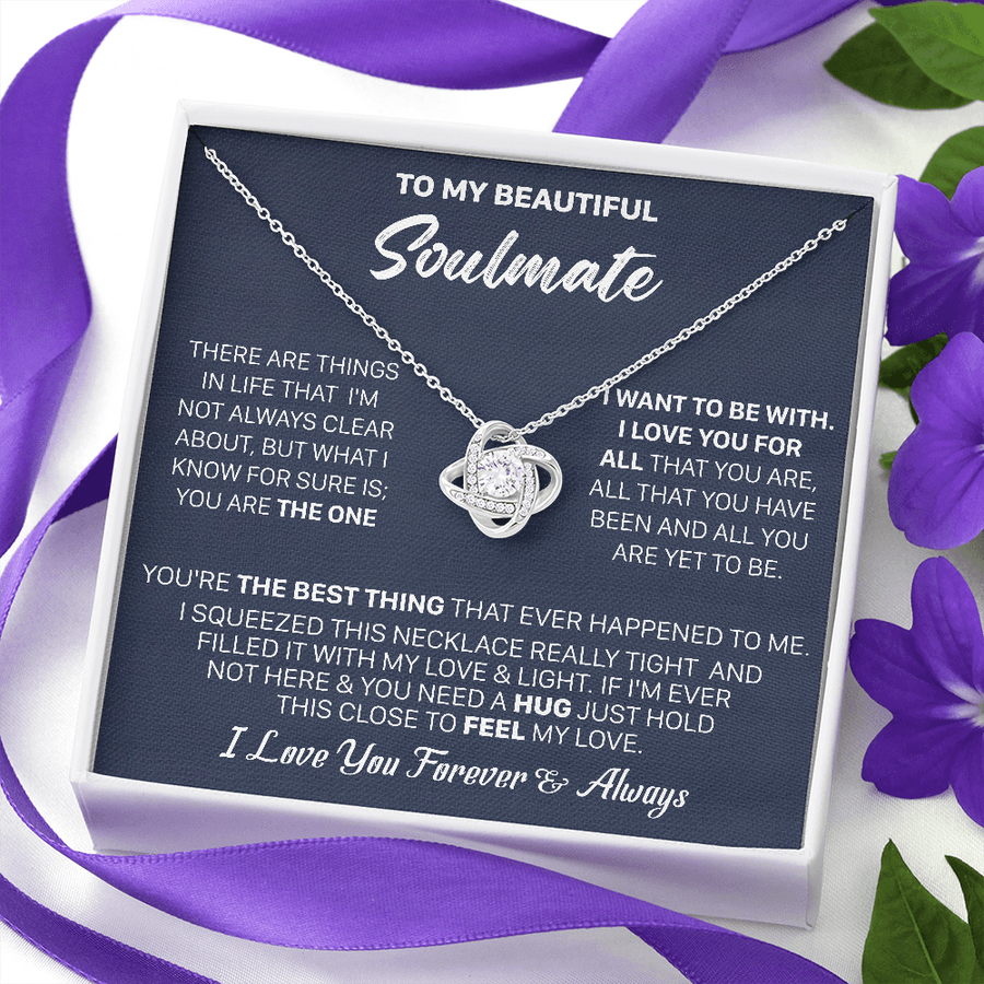 Cadeau pour votre âme sœur Collier nœud d’amour Be with Squeezed