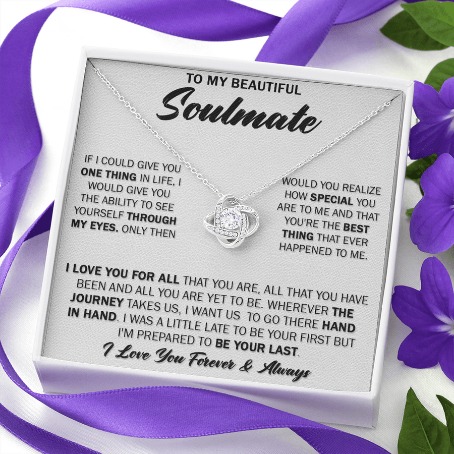 Gift For Soulmate - Through My Eyes - Love Knot Necklace