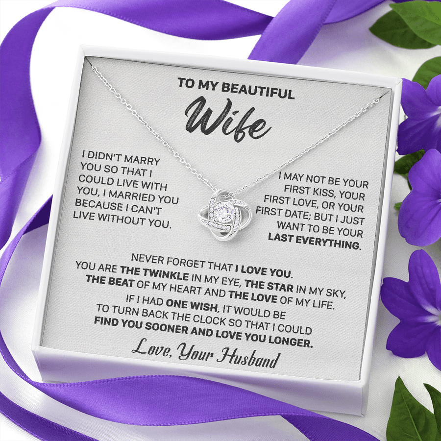 Gift For Wife Married You Forget Loveknot Necklace