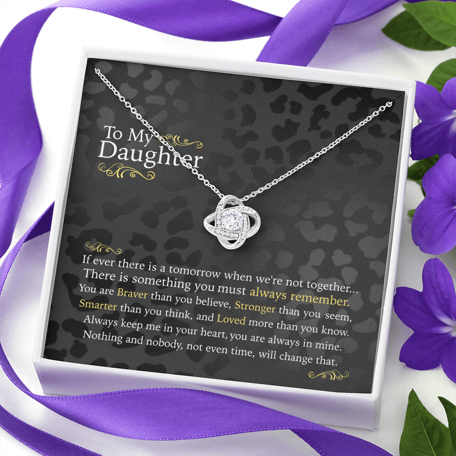 To My Daughter Necklace With Message Card, Sentimental Gift for Daughter, Love From Mom - Gift for Daughter From Mom, Daughter Mother Necklace, Daughter Gift From Mom, to My Daughter, Daughters Birthday, Unique, Grown Up Daughter